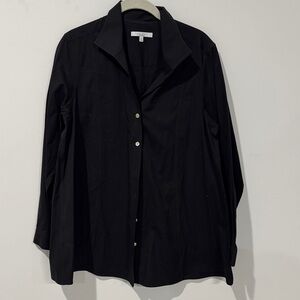 Foxcroft Women's Black Button Down Shirt